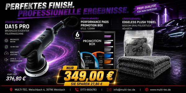 chemicalworkz Bundel DA15 PRO + 6 Pad´s in Box + MF